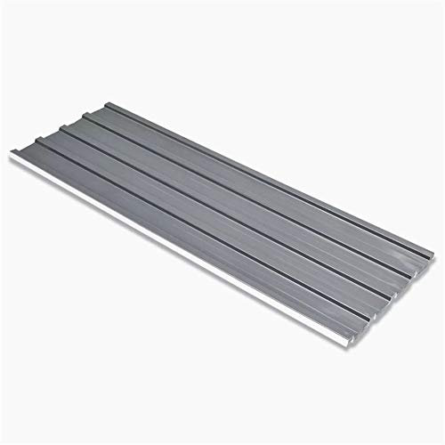 Roof Felt for Sheds with12 Pieces,Galvanised Steel, Durable and Stable, Won't corrode,Lightweight and Easily Fitted,129 x 45 cm,Thickness: 0.25 mm,by BIGTO (Grey)