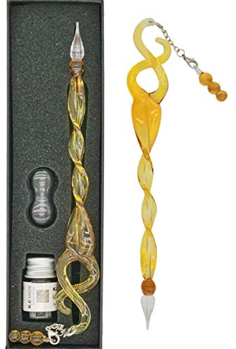 EACHHAHA - Pluma de cristal para creaciones artísticas, caligrafía, firmas - Ideal como regalo de negocios