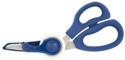 Sabatier 5280045 2-in-1 Geschenkpapier-Schere mit abnehmbarem Klebebandabroller, Edelstahl Hartstahl, Blau
