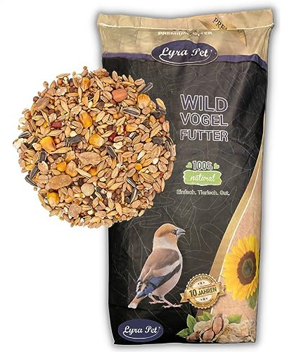 Lyra Pet® | 25 kg Streufutter aus 29 Komponenten | Neue Ernte | Ganzjähriges Vogelfutter | Abwechslungsreich & Kraftspendend | Reines Naturprodukt für Widlvögel | Auch für Kleine Körnerfresser