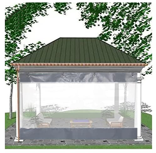 KFGDFD Vorhang Transparent Windschutzscheibe Terrasse Outdoor Vorhang PVC Seitenwand für Terrassenüberdachung，Outdoor-Vorhänge mit Perforationen, 47 Größen (Size : 1.5x2m)