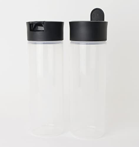 TUPPERWARE Quetschflaschen Öl/Essig Ausgiesser 2X 360ml Schwarz/Transparent + Kugelschreiber metallic