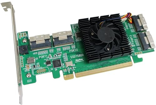 Highpoint SSD7580B PCIe 4.0 x16 / 8X U.2 Ports NVMe RAID Controller