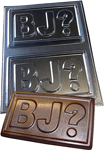 B J Large Chocolate Bar Moulds Reusable Plastic Molds Make 150g Bars, Transparent (4623)