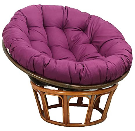 XINYUWZ Polster Für Papasansessel,Kissen Für Gartensessel,Papasansessel Kissen,Rundes Stuhlkissen Papasan,Papasan Ersatzpolster Für Indoor Outdoor Garten,Beige,11(Size:130x130cm,Color:Violett)