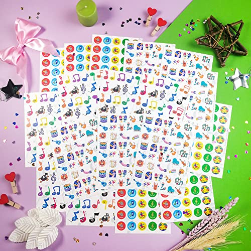 Small Music Note Stickers – Decorative Vinyl Music Symbols for Notebooks, Laptops & Journals – Black Music Themed Stickers