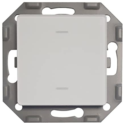 PowerRay WiFi Touch Smart Switch Doppel Licht Schalter - PR-SSW-02 - Glas mit 5,5 x 5,5 cm Adapter