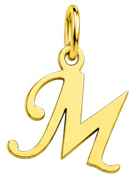 Buchstaben Anhänger Gold 585 (14K) Initialen Charm für Kette B C D E F G H I J K L M N O P R S T U V W