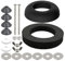 SPARES2GO Toilet Cistern Seal Kit 100mm M6 Bolt Through 1.5 Rubber Dome 2 Foam Washer Set