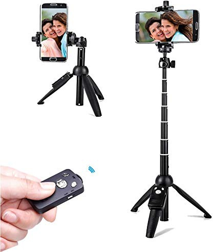Nuovo treppiede monopiede per selfie da 47 pollici con scatto remoto wireless supporto a clip per telefono compatibile con iPhone 14 13 12 11 pro Max XR X 8 Plus Smartphone Android per riprese da