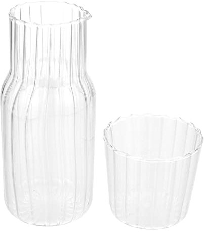 BESTonZON Carafon à Eau Froid Verre Bouteille Eau Chaude Transparente Récipient à Pour Maison Et