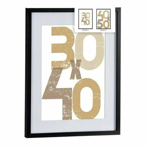 Gift Decor Portafotos de Pared Negro Plástico Madera MDF 42,5 x 2,5 x 52,5 cm (6 Unidades)