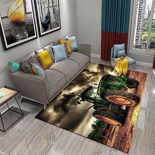 Kinderteppich Abgenutzter Traktor - Kurzflor Teppich Kinderzimmer Spielteppich Antiallergen Und Extra Weich - Babyzimmer Teppiche Für Junge Und Mädchen Babyteppich 200 X 300 cm / 78,74 X 118-1B9F+S4U