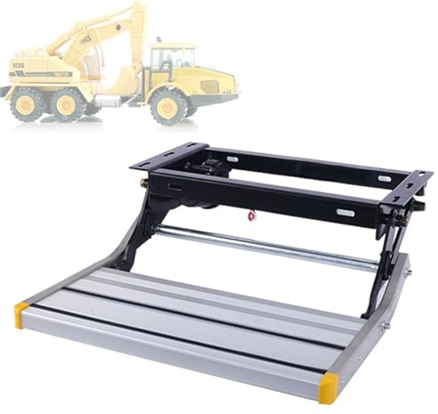 Elektrisk Automatisk Husbilstrappa, Halkfri Aluminiumtrappa for Husbilar 180 kg Kapacitet, Halkskyddssteg, Kraftig Säkerhetsplattform (Color : 50cm-24v)