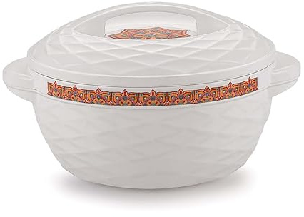 Nobel Rishabh Insulated Casserole HotPot Thermal Serving Bowl Keeps Food Hot or Cold for Long Hours, Outer Body of Plastic Inside Body of Stainless Steel (6000 ml)