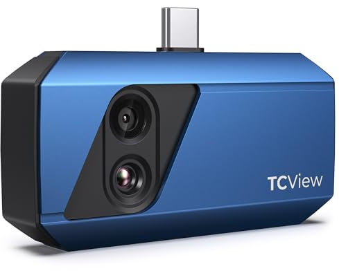 TC001 Plus Dual-Lens Thermal Camera for Android, 512 x 384 TISR Resolution, Infrared & 100W Visible Lenses, -4°F to 1022°F Temp Range, Compatible with Smartphones, Tablets & PCs, 25Hz Refresh Rate