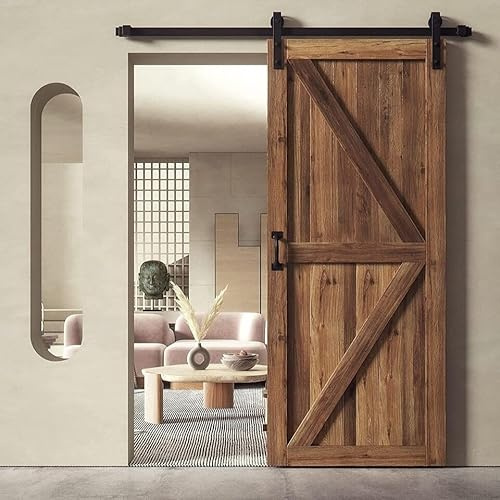 KIT SISTEMA SCORREVOLE RUSTICO NERO PER PORTA SINGOLA PORTATA MASSIMA 80 Kg (INDUSTRIAL, 160 cm)