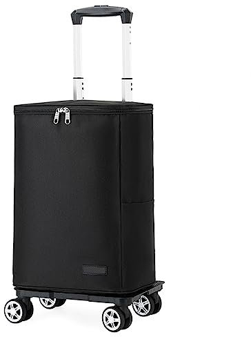 28L Kühlbox auf Rollen mit Picknickwagen - Rollkühltasche für Outdoor-Aktivitäten - Tragbare Kühlbox auf Rollen für Reisen und Camping