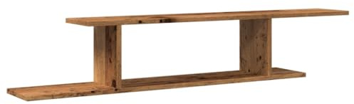 vidaXL TV-Wandregal Altholz-Optik 125x18x23 cm Holzwerkstoff