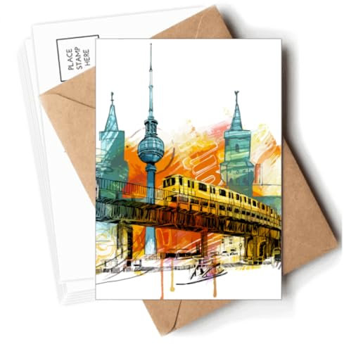 Tokyo Japan Rail Train Tower Postkarten Umschläge Blanko Notizkarten Mailing