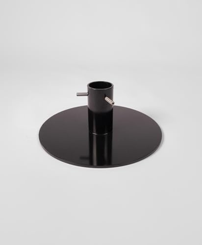 Kawentsmann Weihnachtsbaumständer mit Wassertank aus Metall - Christbaumständer - Tannenbaumständer aus Stahl pulverbeschichtet - Outdoor & Indoor - Kreis (Grafitschwarz RAL 9011, 40 cm ⌀)