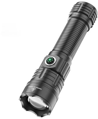 LED Flashlight Tactical Night Scout Hunting Lights Set Long-Shot Powerful Type-C Rechargeable Outdoor Waterproof Torch(with Battery 2600mah,Package E_Zoom)