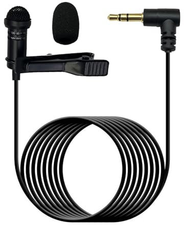MICMXMO Lavalier Lapel Microphone pour DJI Mic 2, compatibles avec Rode Wireless GO II 2 Pro,Condensateur Omnidirectionnel TRS de 3,5 mm Mic de Lapel pour Youtube Live Stream Interviews Vlogs (1)