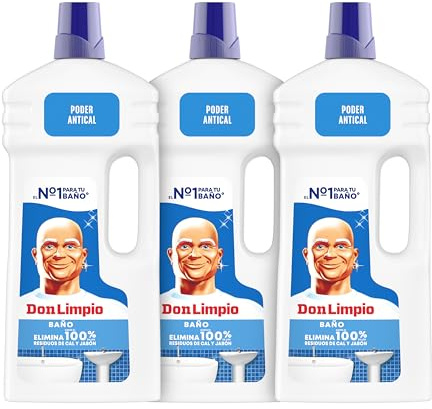 Don Limpio Baño Líquido Detergente 1.5 I. Elimina Las Marcas De Jabón Y El Doble De Cal Que La Fórmula Anterior (Paquete de 3)