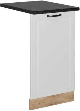 Vicco Panel Frontal del lavavajillas R-Line, Blanco casa de Campo, 45 cm, ET Antracita