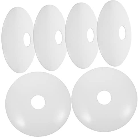 DOITOOL 6 Pezzi Piatto Per Portalampade in Metallo Bianco Con Rivestimento Antiruggine Per Lampadari E Plafoniere Accessorio Decorativo Per Casa Studio Camera 2 Pollici