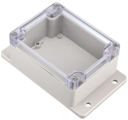 TOP-VIGOR 115 x 90 x 55mm Wateproof Electrical Junction Box ABS with Screw | Wateproof ID65 Plastic Project Boxes for DIY Electronics Projects, Indoor/Outdoor Power Module Case, Instrument Case Box
