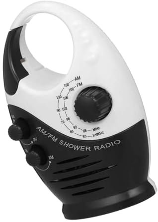 NUOBESTY Wasserdichtes Duschradio Kabellos Tragbar Mit Akku Lange Batterielaufzeit Klarer Sound Für Bad Und Outdoor Aktivitäten Am Fm Radioplayer