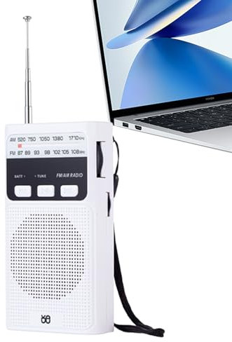 Uhngw Radio Rechargeable - Radio AM Nomade avec Batterie Intégrée | Électronique avec Haut-Parleur sans Fil Aiguilleur, Lampe Torche pour Salle de Sport, Plage, Maison, Personnes Âgées, Travail,