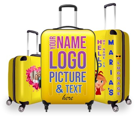 lepni.me Custom Luggage Stickers | Personalized Name, Photo, Logo & Text Decals for Suitcases, Travel Bags, Backpacks & Carry-Ons | Waterproof Vinyl Labels for Travel & School