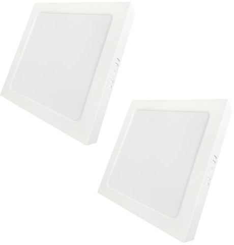 LUXULA 2 Stück LED Aufbauspot flach Weiß eckig 173x34mm 12W 1200lm, IP44 | IP44 Aufputz Spot, CCT 3000K 4000K 6000K einstellbar, Deckenlampe Aufbauleuchte für Bad, Küche, Flur und Wohnzimmer