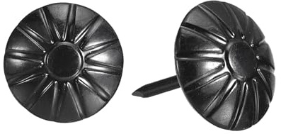 QUARKZMAN Polsternägel Möbelstifte 50Stk 16x20mm Reißzwecken Sortiment Kohlenstoffstahl Für Wohnzimmer Sofa DIY Dekorative Nagelköpfe Nägel Schwarz