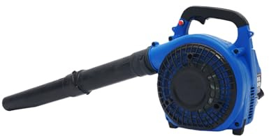 HUOMMGS Souffleur à feuilles à essence 25,4 cm³ avec 2 tubes de soufflage Moteur refroidi par air à 2 temps 750 W Souffleur portable Aspirateur à feuilles à essence Souffleur à gaz manuel pour