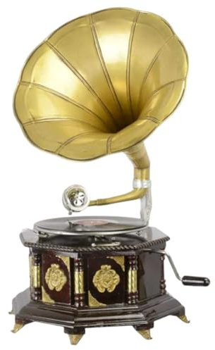 vianmo Grammofono ottone ottagonale