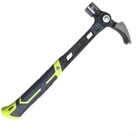 Besttoolifes Marteau à panne fendue à angle réglable en acier à haute teneur en carbone avec poignée ergonomique, marteau à panne pliable multifonctionnel pour la rénovation de menuiserie et les
