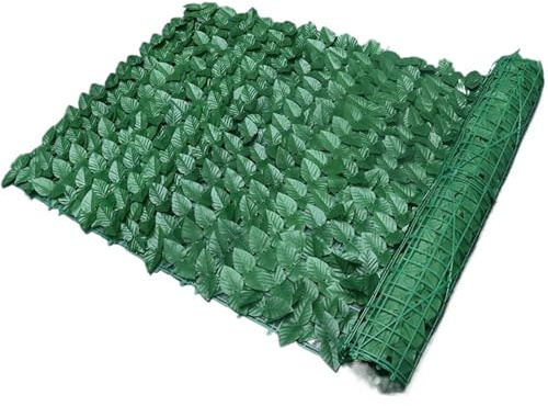 Siepe Artificiale For La Privacy, Con Foglie Di Edera Finta, For Interni Ed Esterni, Giardino(Dark Ivy leaves,200x50cm)