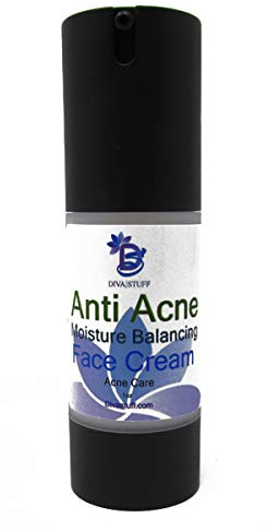 Diva Stuff Anti Acne Moisture Balancing Lightweight and Non Greasy Face Cream, 1oz (Made in the USA)