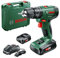 Bosch 06039A3301 Perceuse-visseuse à percussion PSB 1800 li-2 avec 2 batteries 18 V 1, 5 Ah