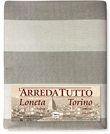 Tex family Tela Decorativa cubresofá Grande para Cubrir el sofá, Tela a Rayas Beige – 2 plazas