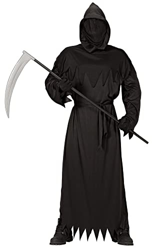 W WIDMANN MILANO Party Fashion - Costume Faucheur, robe noire, Grim Reaper, Halloween