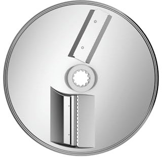 Bosch SuperCut-Schneidescheibe MUZ9SC1, Zubehör passend für Küchenmaschine Serie 8, OptiMUM/Cookit, Zickzack-Messer für präzises Schneiden, faserigen Lebensmittel, spülmaschinenfest, Edelstahl