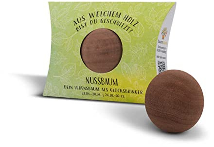 Baumstark Nussbaum 45mm mit Baumhoroskop (21.4-30.4. und 24.10. -2.11.) Handschmeichler, Holz, 8 x 11.5 x 2.8 cm: Baumstark - Dein Lebensbaum als ... Aus welchem Holz bist Du geschnitzt...?
