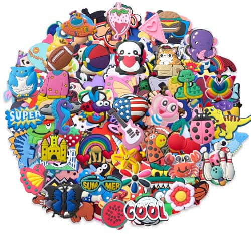diasstro Lot of 30,50,100 pcs Random PVC Different Shoe Charms for Shoe Decoration