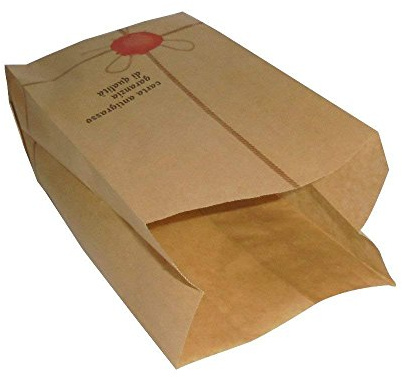 Lot de 200 sachets en papier 14 x 30 cm Sacs en papier anti-graisse pour pains, pizzas, gâteaux, pains