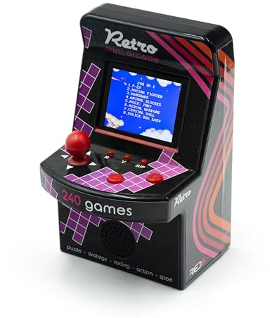 RED5 Retro Mini Arcade 240 Inbuilt 8-Bit Style Electronic Games Desktop Machine
