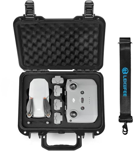 LEKUFEE Estuche Rigido para dji Mini 4K/dji Mini 2 Drone y Drone Accesorios (Espuma EVA Color - Negro)